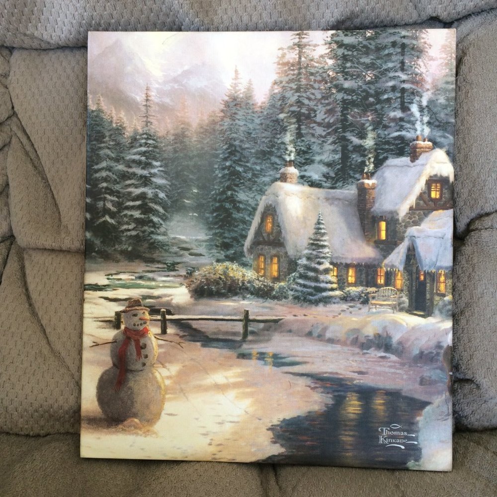 Thomas Kinkade Holiday At Winter Glen - Art on Canvas
